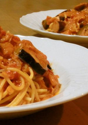 ＊茄子のトマトクリームパスタ＊-レシピのメイン写真
