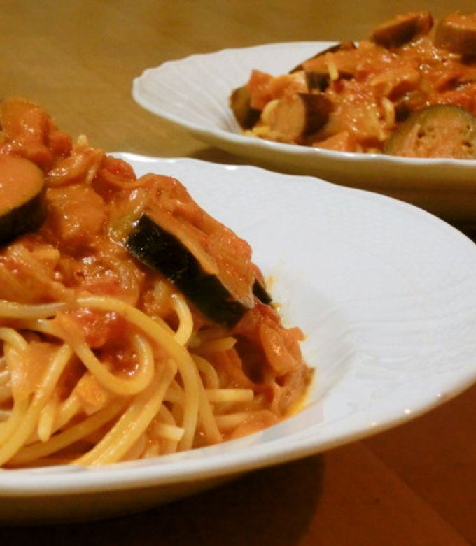＊茄子のトマトクリームパスタ＊-レシピのメイン写真