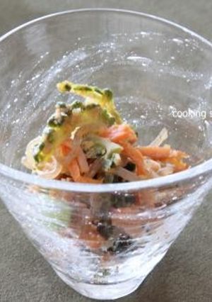 ゴーヤと糸こんにゃくのピーナッツあえ☆-レシピのメイン写真