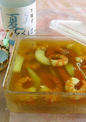 夏レシピ♪赤かぼちゃの寒天寄せ-レシピのメイン写真