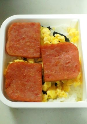 スパムにぎり風だんだんごはん-レシピのメイン写真