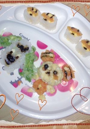 ワンワンうーたん♥離乳食プレート-レシピのメイン写真