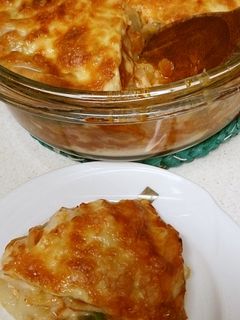 超簡単!餃子の皮でラザニア風グラタン♪-レシピのメイン写真