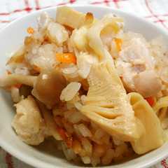 รูปของ 鶏皮が苦手な人の♪簡単炊き込みご飯