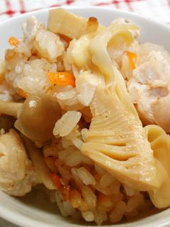 鶏皮が苦手な人の♪簡単炊き込みご飯-レシピのメイン写真