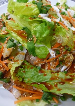 野菜もりもり！サムギョプサル風サラダ-レシピのメイン写真