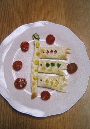 カラフル鯉のぼりのひとくちピザ-レシピのメイン写真