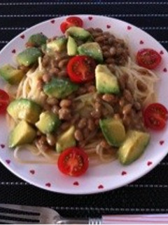 超簡単!アボガド納豆の冷製パスタ-レシピのメイン写真