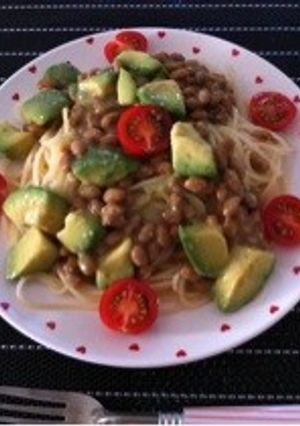 超簡単！アボガド納豆の冷製パスタ-レシピのメイン写真