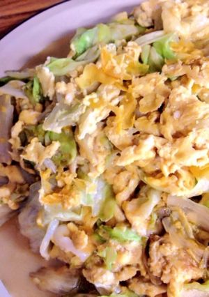 レタス消費！シャキシャキしんなり卵とじ☆-レシピのメイン写真