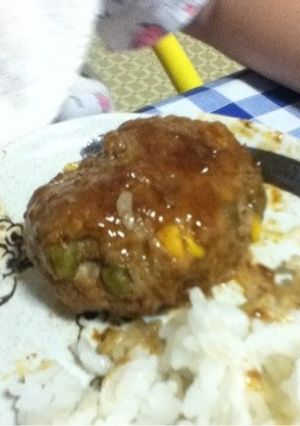 合挽き＆鶏挽肉ハンバーグ-レシピのメイン写真