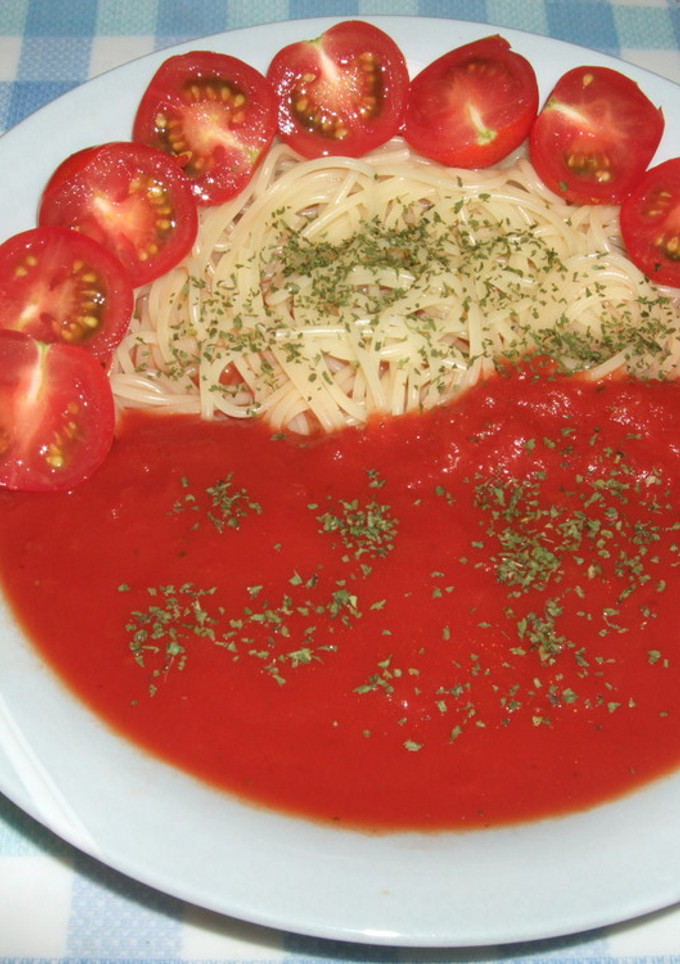 とまとを味わうスープスパ-レシピのメイン写真