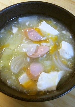冷蔵庫の残り野菜で簡単中華スープ-レシピのメイン写真