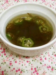 オクラ入り☆和風もずくスープ-レシピのメイン写真