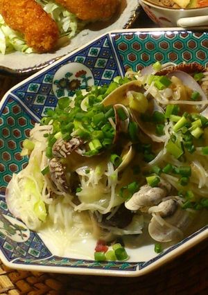 ☆葱たっぷり☆アサリの塩そうめん-レシピのメイン写真
