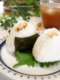 残り物リメイク*餃子おにぎり*-レシピのメイン写真