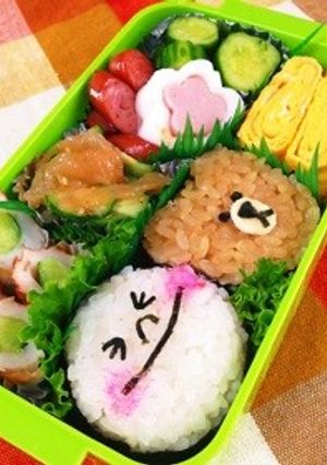 ♡LINEムーン＆ブラウン弁当♡-レシピのメイン写真