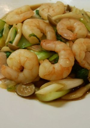 簡単　青梗菜とエビの中華風炒め物-レシピのメイン写真