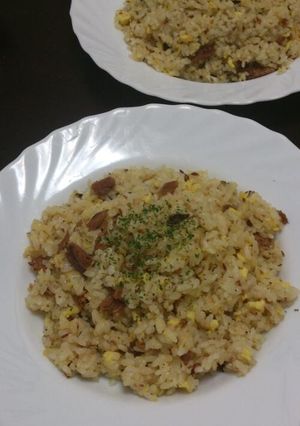 簡単ランチ☆サンマの蒲焼まぜまぜライス♪-レシピのメイン写真