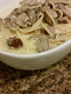 キノコのクリームパスタ-レシピのメイン写真