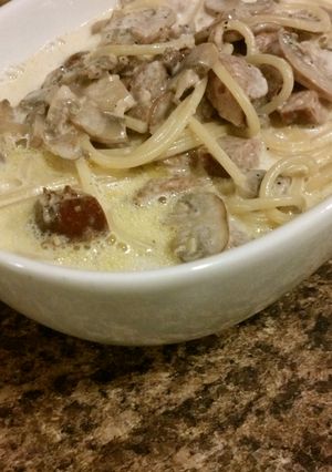 キノコのクリームパスタ-レシピのメイン写真