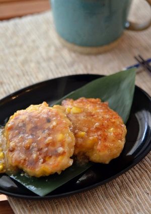醤油麹でとうもろこしの照り焼きつくね-レシピのメイン写真
