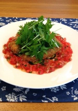 鯵フライ・フレッシュトマトソース-レシピのメイン写真