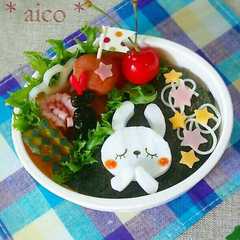 รูปของ 七夕ｷｬﾗ弁*うさぎﾁｬﾝの星に願いを*