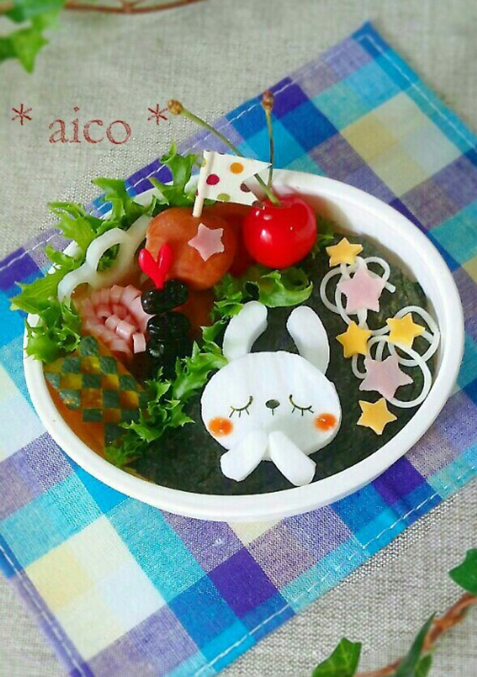 七夕ｷｬﾗ弁*うさぎﾁｬﾝの星に願いを*-レシピのメイン写真