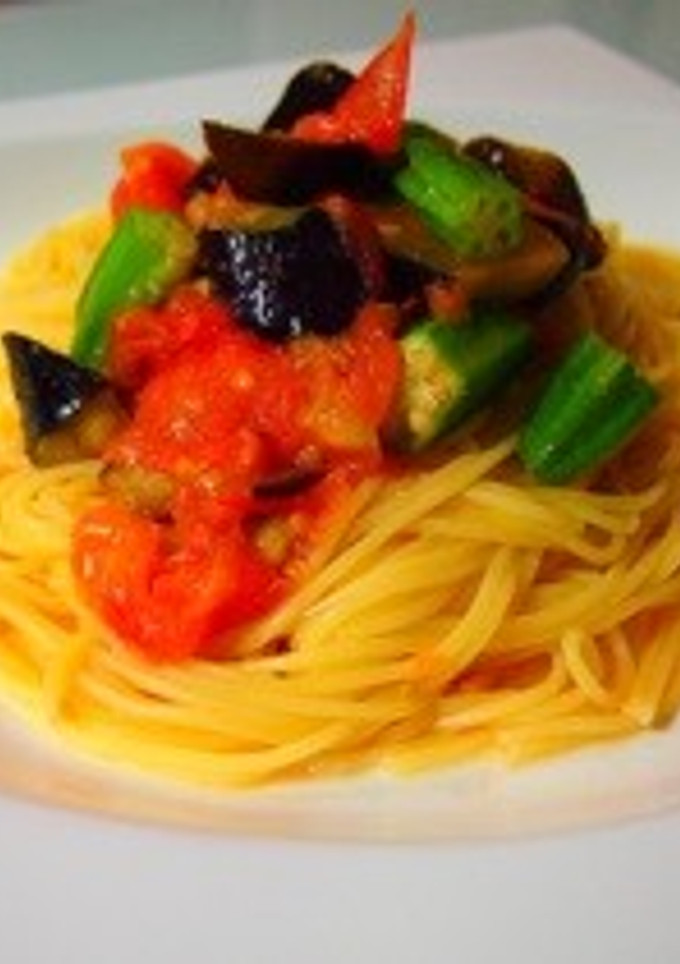 夏野菜で超簡単♬トマト冷やしパスタ-レシピのメイン写真