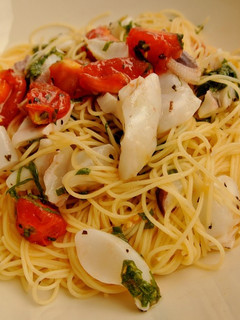 いかとトマトと大葉の冷製パスタ-レシピのメイン写真
