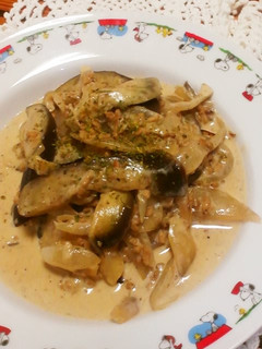 ご褒美料理!ナスと挽き肉のクリーム煮-レシピのメイン写真