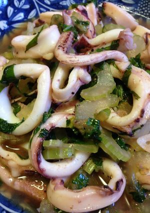 イカとセロリのワイン炒め-レシピのメイン写真