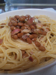 簡単☆ミョウガ納豆パスタ-レシピのメイン写真