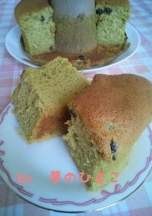 米粉de全卵使用★抹茶のシフォンケーキ-レシピのメイン写真