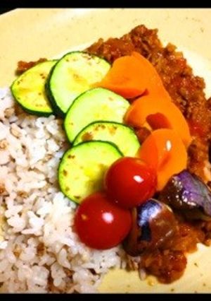 彩り夏野菜キーマカレー-レシピのメイン写真