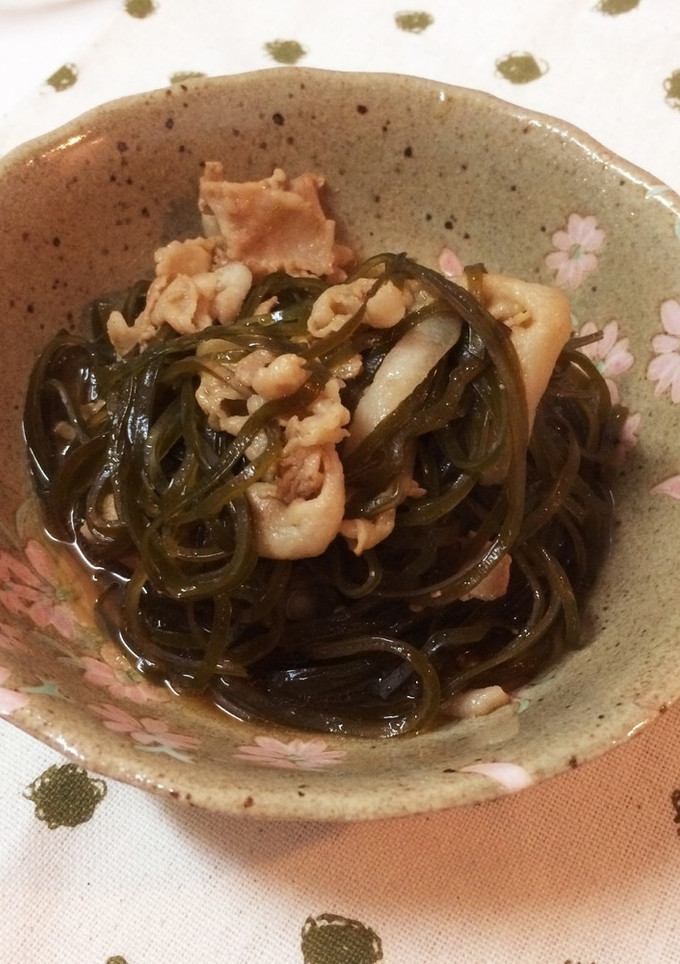 ご飯何杯目⁉切りこんぶと豚肉の煮物*-レシピのメイン写真
