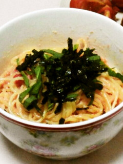 簡単でおいしい明太子スパゲティ-レシピのメイン写真