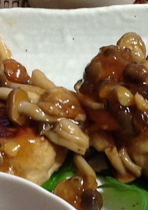 高野豆腐で！和風きのこハンバーグ-レシピのメイン写真
