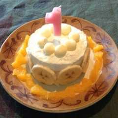 รูปของ 1歳の誕生日にバナナケーキ☆離乳食