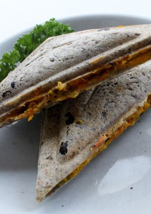 ランチかぼちゃスライスチーズホットサンド-レシピのメイン写真