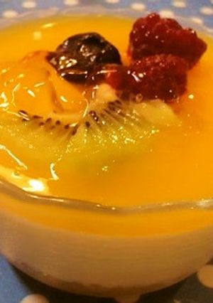 簡単☆レアチーズケーキ フルーツのせ ♬-レシピのメイン写真