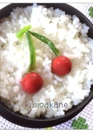 ❀お弁当❀小梅でさくらんぼ-レシピのメイン写真