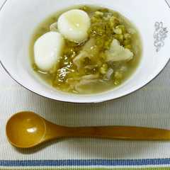 A picture of 冷やし緑豆ぜんざい.