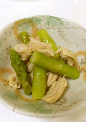 簡単！ アスパラとササミのごまだれ-レシピのメイン写真