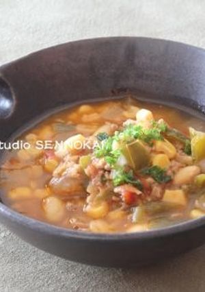 簡単☆具だくさん豆のスープ カレー風味-レシピのメイン写真