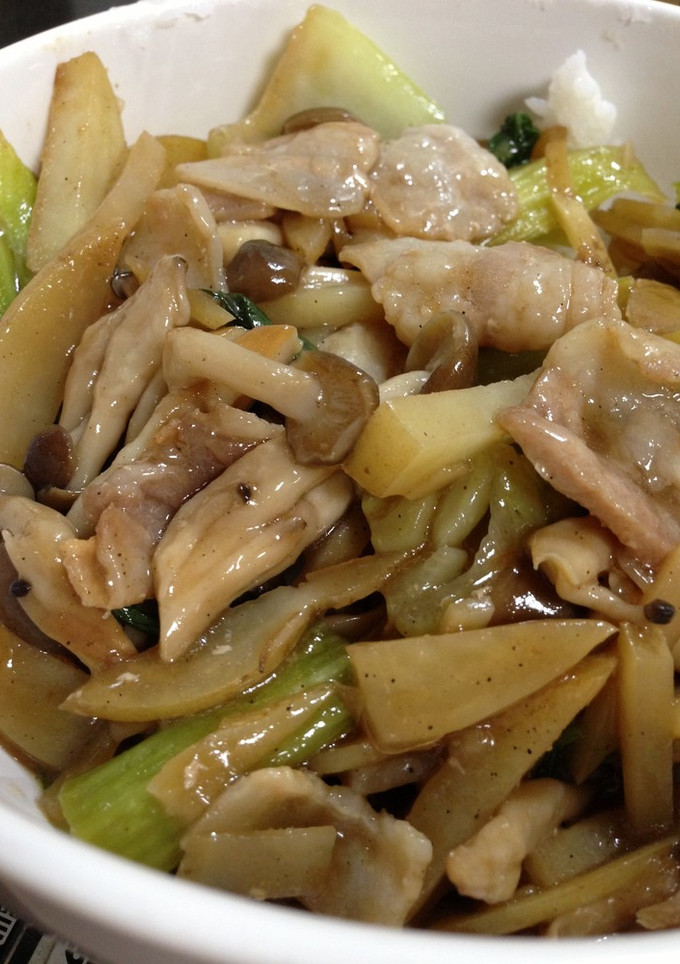 ちんげん菜、豚バラのあるものだけ炒め-レシピのメイン写真