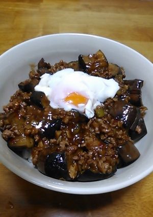 温玉麻婆茄子丼-レシピのメイン写真