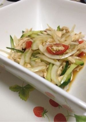 適当で美味!ササミと野菜の和え物-レシピのメイン写真