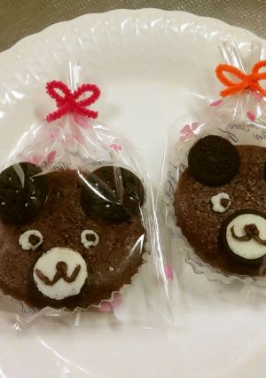 バレンタインにも♪♪くまさんカップケーキ-レシピのメイン写真